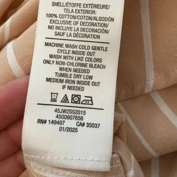 Joe's Jeans Striped Pleated Shirt - M - Picture 8 of 8